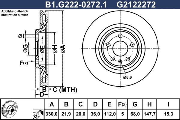 Galfer B1.G222-0272.1 - Bremžu diski autodraugiem.lv