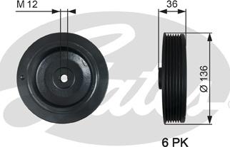 Gates TVD1010 - Piedziņas skriemelis, Kloķvārpsta autodraugiem.lv