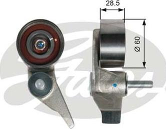 GATES-AU T41316 - Spriegotājrullītis, Gāzu sadales mehānisma piedziņas siksna autodraugiem.lv