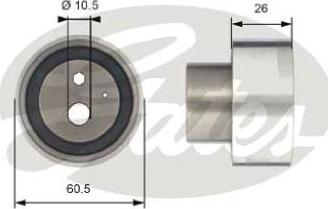 GATES-AU T41311 - Spriegotājrullītis, Gāzu sadales mehānisma piedziņas siksna autodraugiem.lv