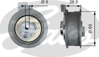 GATES-AU T43242 - Siksnas spriegotājs, Zobsiksna autodraugiem.lv