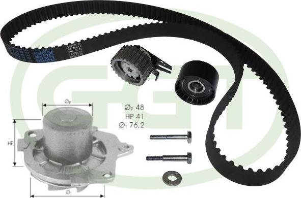 GGT KPA20045 - Ūdenssūknis + Zobsiksnas komplekts autodraugiem.lv