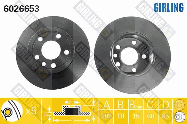 Girling 6026653 - Bremžu diski autodraugiem.lv