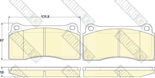 Girling 6115369 - Bremžu uzliku kompl., Disku bremzes autodraugiem.lv