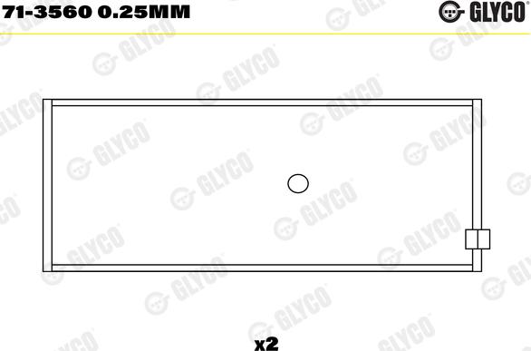 Glyco 71-3560 0.25mm - Klaņa gultnis autodraugiem.lv
