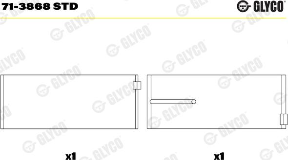 Glyco 71-3868 STD - Klaņa gultnis autodraugiem.lv