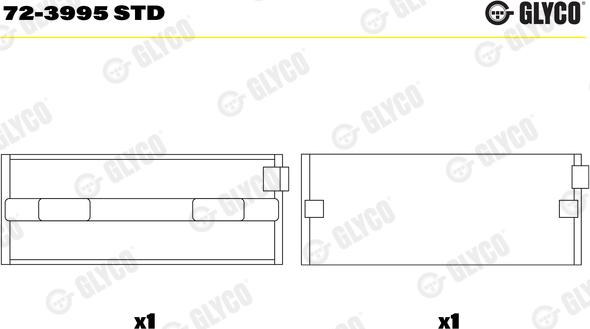 Glyco 72-3995 STD - Kloķvārpstas gultnis autodraugiem.lv