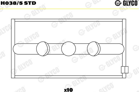 Glyco H038/5 STD - Kloķvārpstas gultnis autodraugiem.lv