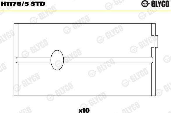 Glyco H1176/5 STD - Kloķvārpstas gultnis autodraugiem.lv
