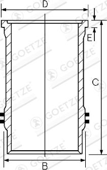 Goetze Engine 15-610060-10 - Cilindra čaula autodraugiem.lv