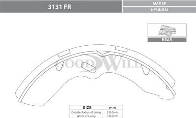 GoodWill 3131 FR - Bremžu loku komplekts autodraugiem.lv