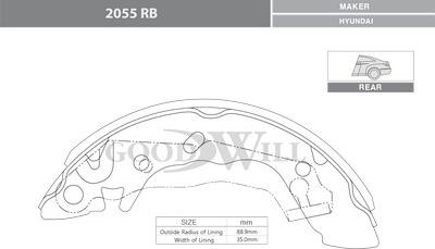 GoodWill 2055 RB - Bremžu loku komplekts autodraugiem.lv