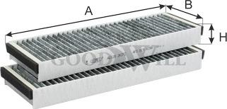 GoodWill AG 128 2K CFC - Filtrs, Salona telpas gaiss autodraugiem.lv