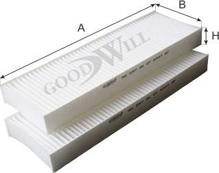 GoodWill AG 297 2K CF - Filtrs, Salona telpas gaiss autodraugiem.lv
