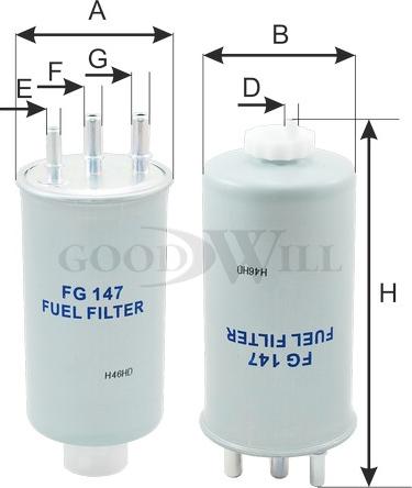 GoodWill FG147 - Degvielas filtrs autodraugiem.lv