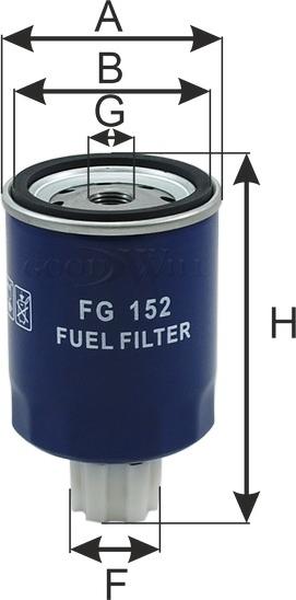 GoodWill FG 152 - Degvielas filtrs autodraugiem.lv