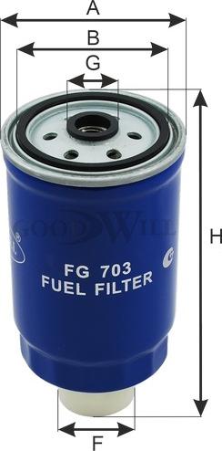 GoodWill FG 703 - Degvielas filtrs autodraugiem.lv