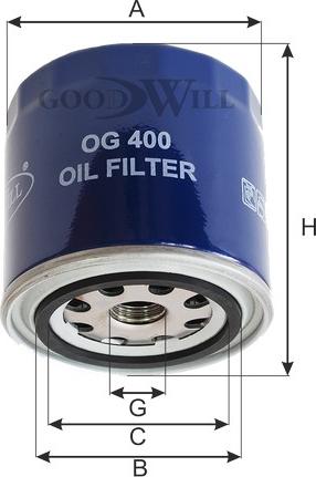 GoodWill OG 400 - Eļļas filtrs autodraugiem.lv