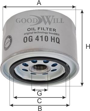GoodWill OG 410 HQ - Eļļas filtrs autodraugiem.lv