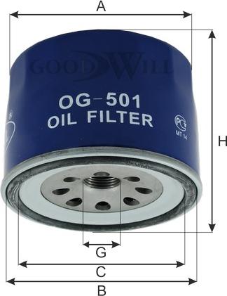 GoodWill OG 501 - Eļļas filtrs autodraugiem.lv