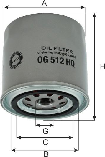 GoodWill OG 512 HQ - Eļļas filtrs autodraugiem.lv