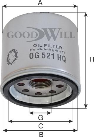 GoodWill OG 521 HQ - Eļļas filtrs autodraugiem.lv