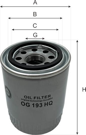 GoodWill OG 193 HQ - Eļļas filtrs autodraugiem.lv