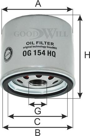 GoodWill OG 154 HQ - Eļļas filtrs autodraugiem.lv