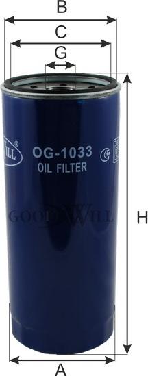 GoodWill OG 1033/2 - Eļļas filtrs autodraugiem.lv