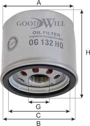 GoodWill OG 132 HQ - Eļļas filtrs autodraugiem.lv