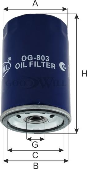 GoodWill OG 803 - Eļļas filtrs autodraugiem.lv