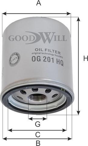 GoodWill OG 201 HQ - Eļļas filtrs autodraugiem.lv