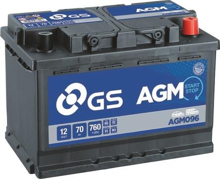 GS AGM096 - Startera akumulatoru baterija autodraugiem.lv