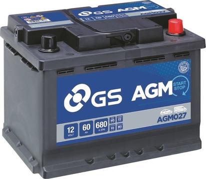 GS AGM027 - Startera akumulatoru baterija autodraugiem.lv