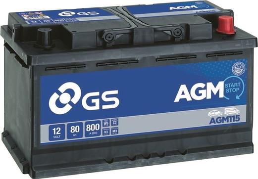 GS AGM115 - Startera akumulatoru baterija autodraugiem.lv
