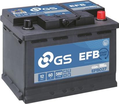 GS EFB027 - Startera akumulatoru baterija autodraugiem.lv