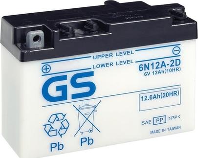GS GS-6N12A-2D - Startera akumulatoru baterija autodraugiem.lv