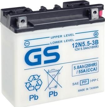 GS GS-12N5.5-3B - Startera akumulatoru baterija autodraugiem.lv