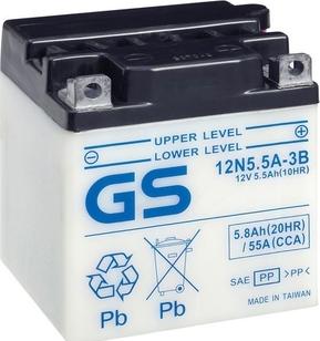 GS GS-12N5.5A-3B - Startera akumulatoru baterija autodraugiem.lv