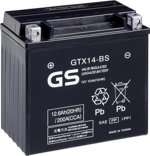GS GS-GTX14-BS - Startera akumulatoru baterija autodraugiem.lv
