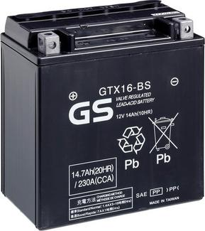 GS GS-GTX16-BS - Startera akumulatoru baterija autodraugiem.lv