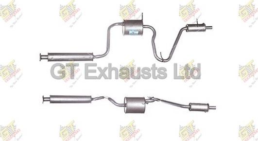 GT Exhausts GDU076 - Izplūdes gāzu trokšņa slāpētājs (pēdējais) autodraugiem.lv
