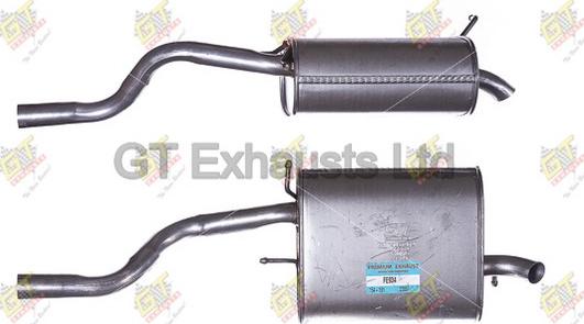 GT Exhausts GFE934 - Izplūdes gāzu trokšņa slāpētājs (pēdējais) autodraugiem.lv