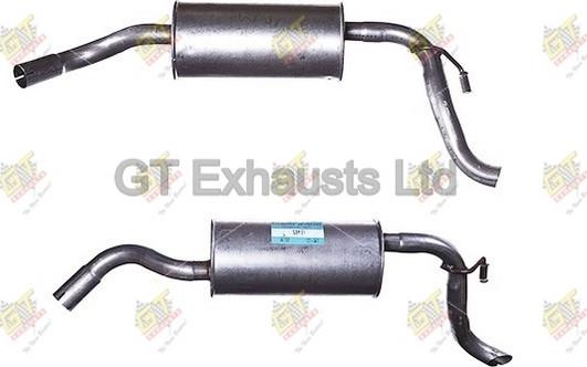 GT Exhausts GFE182 - Izplūdes gāzu trokšņa slāpētājs (pēdējais) autodraugiem.lv