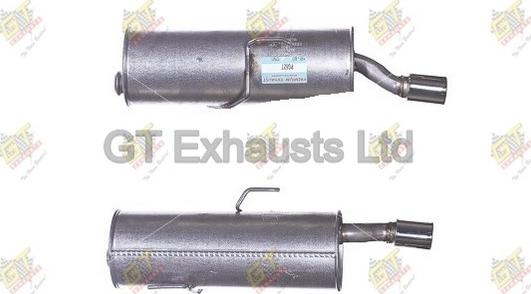 GT Exhausts GPG627 - Izplūdes gāzu trokšņa slāpētājs (pēdējais) autodraugiem.lv