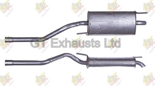 GT Exhausts GSE088 - Izplūdes gāzu trokšņa slāpētājs (pēdējais) autodraugiem.lv