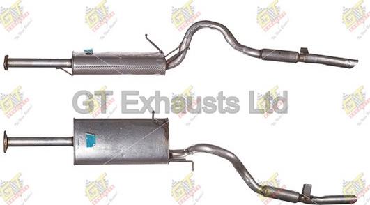GT Exhausts GSZ085 - Izplūdes gāzu trokšņa slāpētājs (pēdējais) autodraugiem.lv