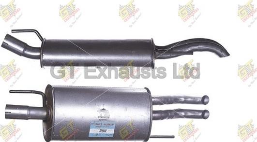 GT Exhausts GVW398 - Izplūdes gāzu trokšņa slāpētājs (pēdējais) autodraugiem.lv