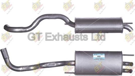 GT Exhausts GVW393 - Izplūdes gāzu trokšņa slāpētājs (pēdējais) autodraugiem.lv