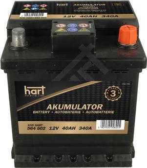 Hart 564 502 - Startera akumulatoru baterija autodraugiem.lv